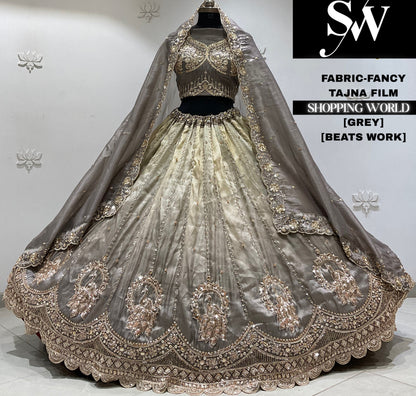 Mehandi green fancy Lehenga