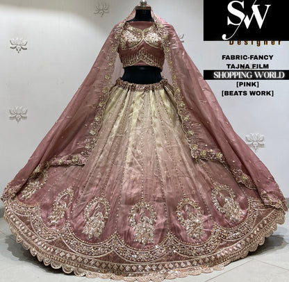 Mehandi green fancy Lehenga