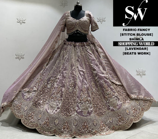Golden chiku fancy crop top Lehenga