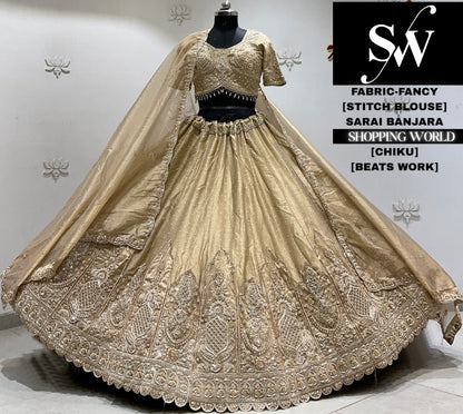 Rani pink fancy crop top Lehenga