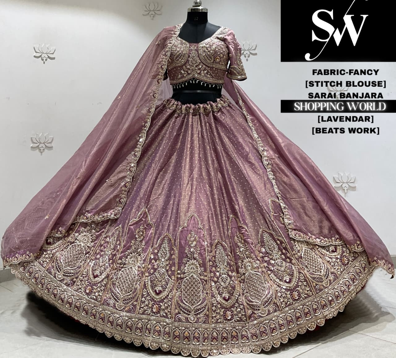 Rani pink fancy crop top Lehenga