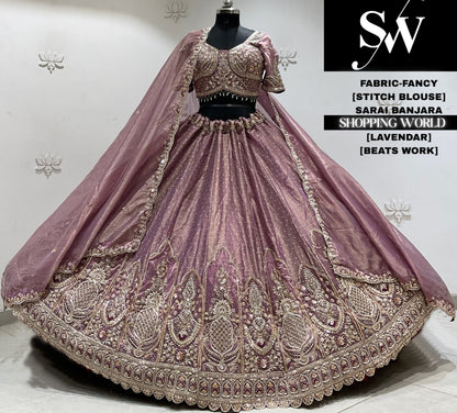 Rani pink fancy crop top Lehenga