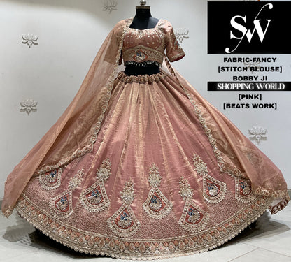 Grey fancy crop top Lehenga