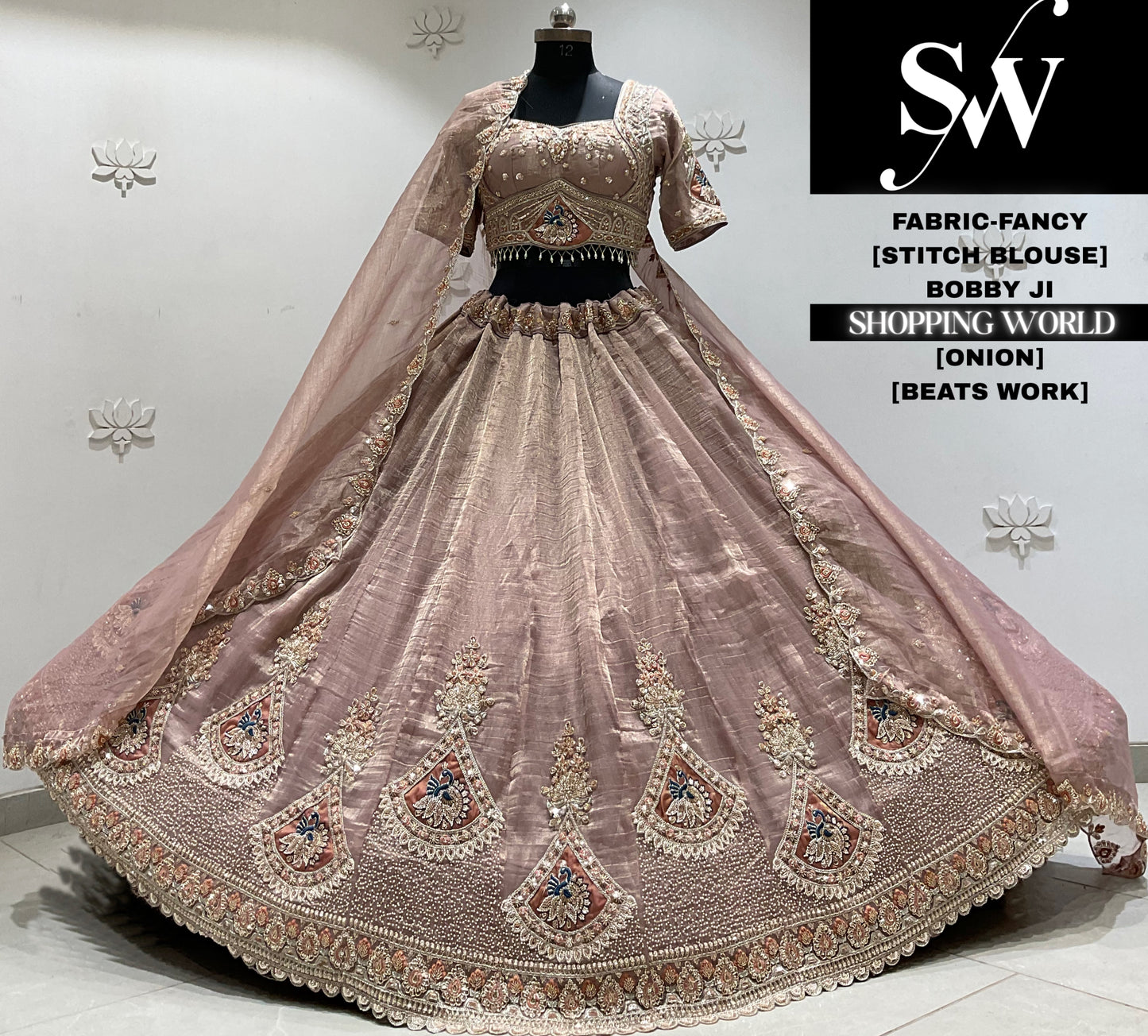 Grey fancy crop top Lehenga
