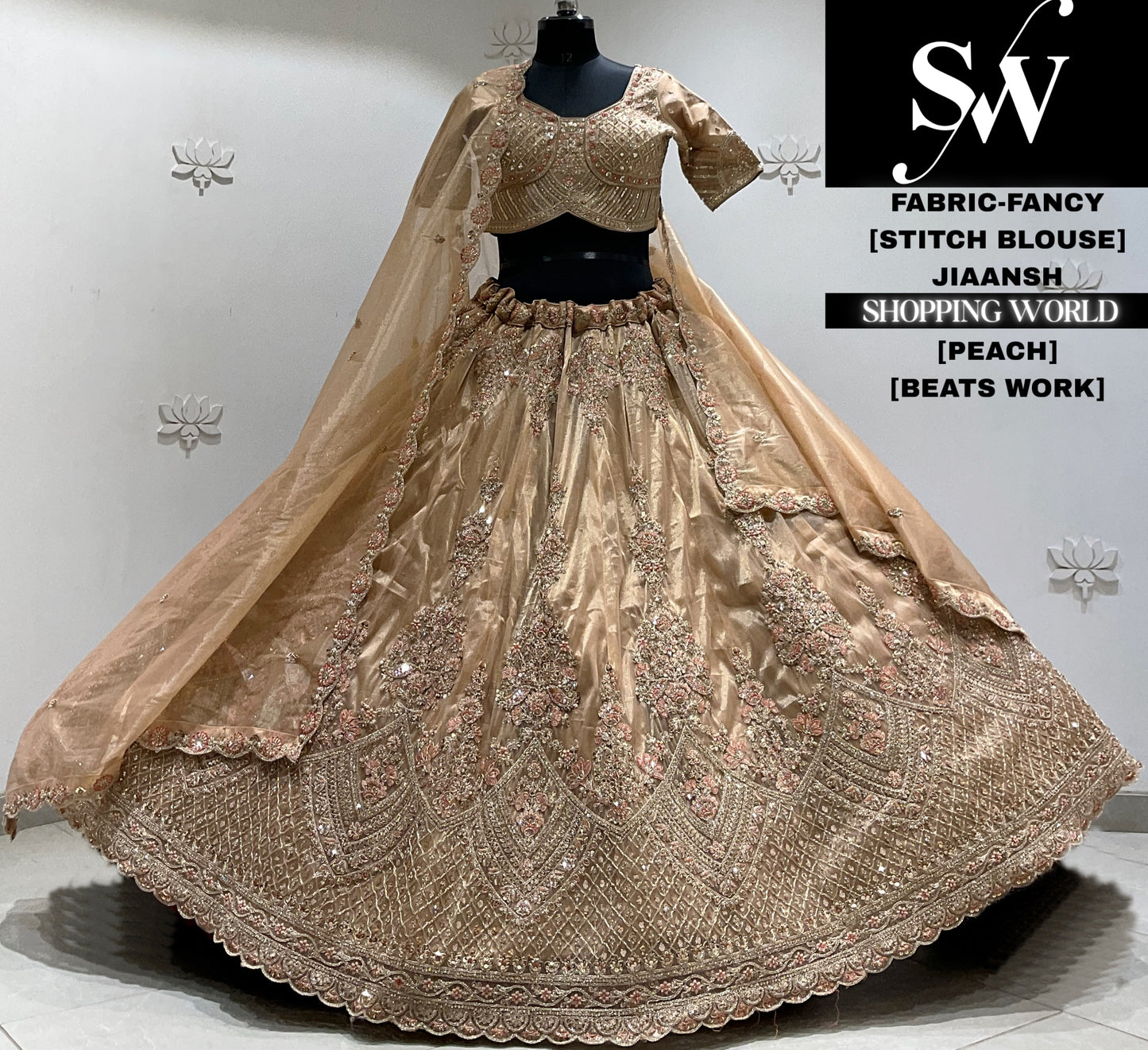 Peach fancy Lehenga