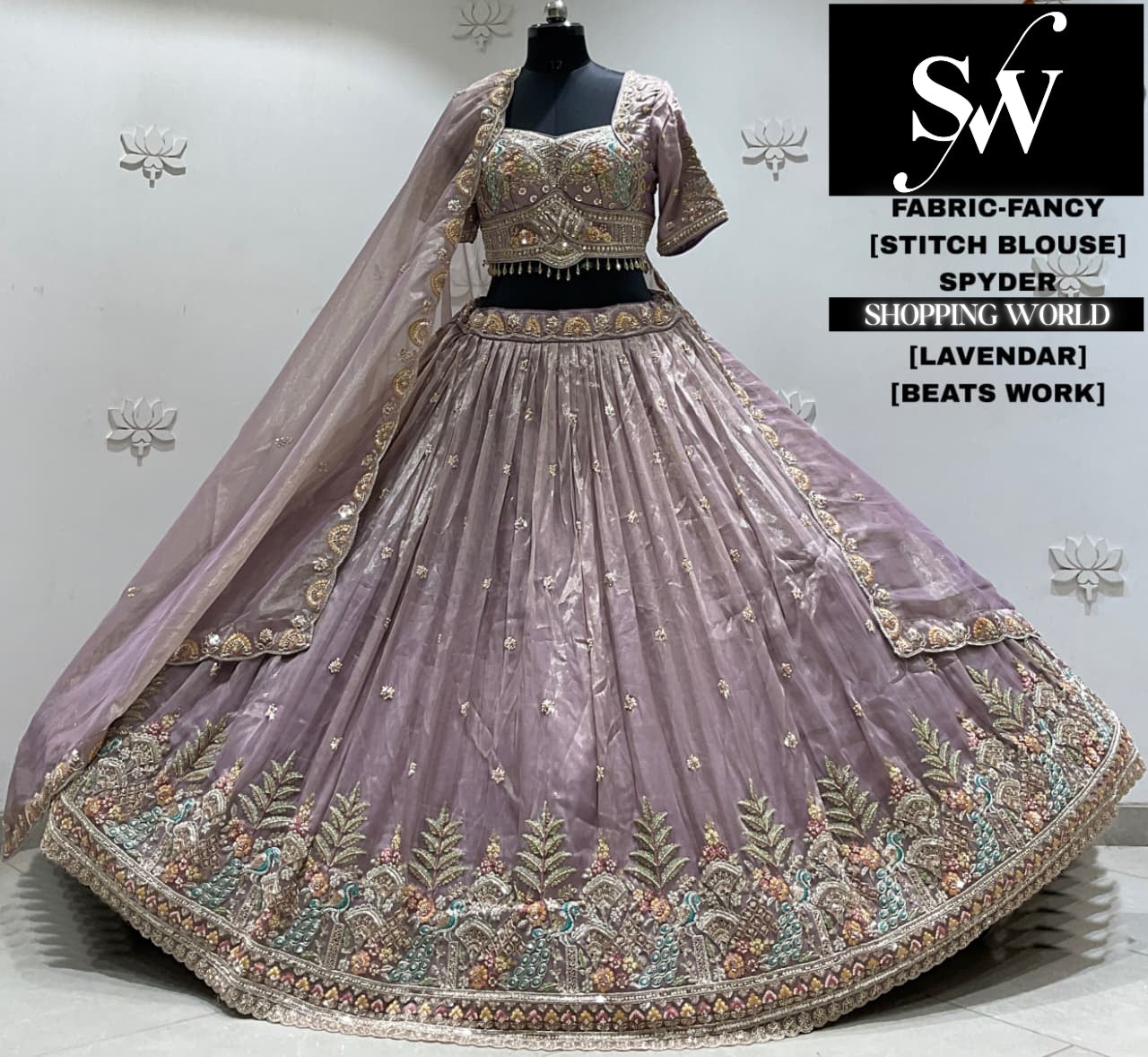 Coffee brown fancy Crop top Lehenga