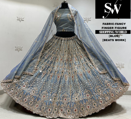 Onion pink fancy Lehenga