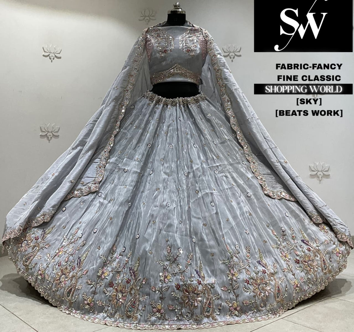 Sky blue fancy Lehenga