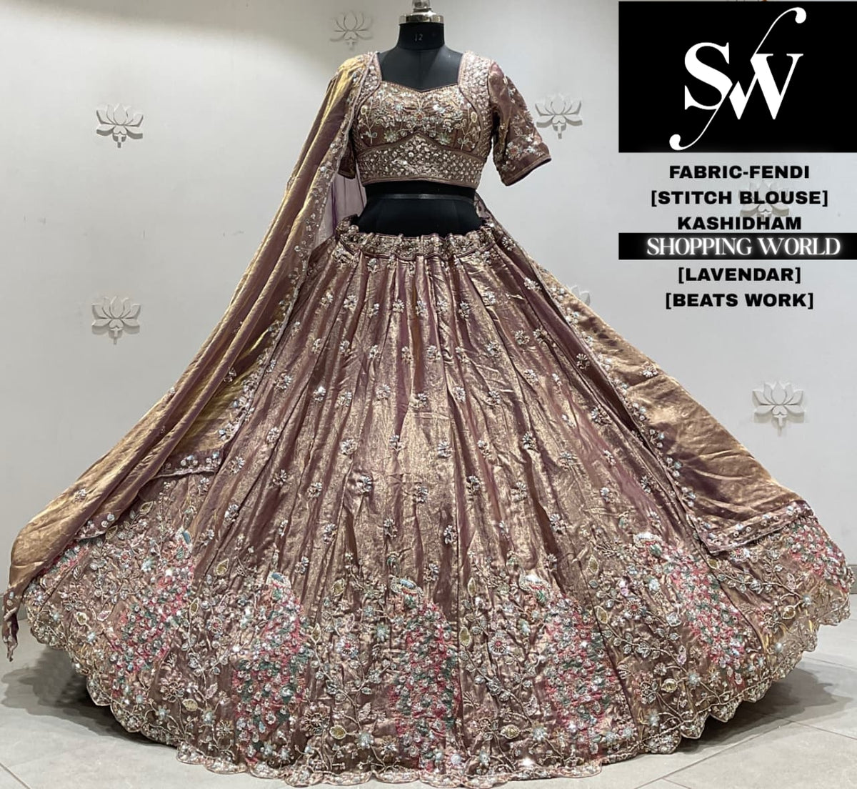 Sky blue fancy Crop top Lehenga