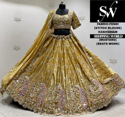 Sky blue fancy Crop top Lehenga