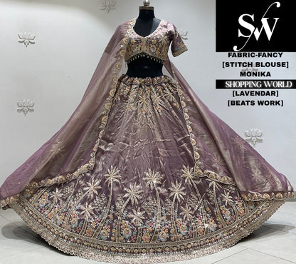 Brown fancy Crop top Lehenga