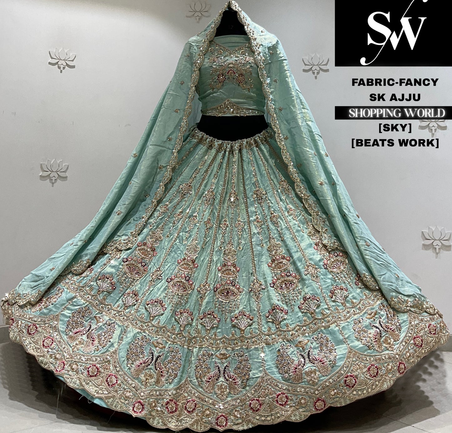 Sky blue fancy Lehenga