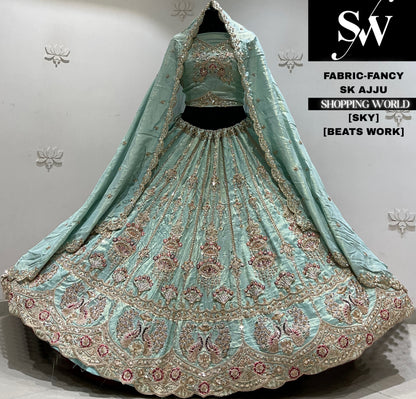 Sky blue fancy Lehenga