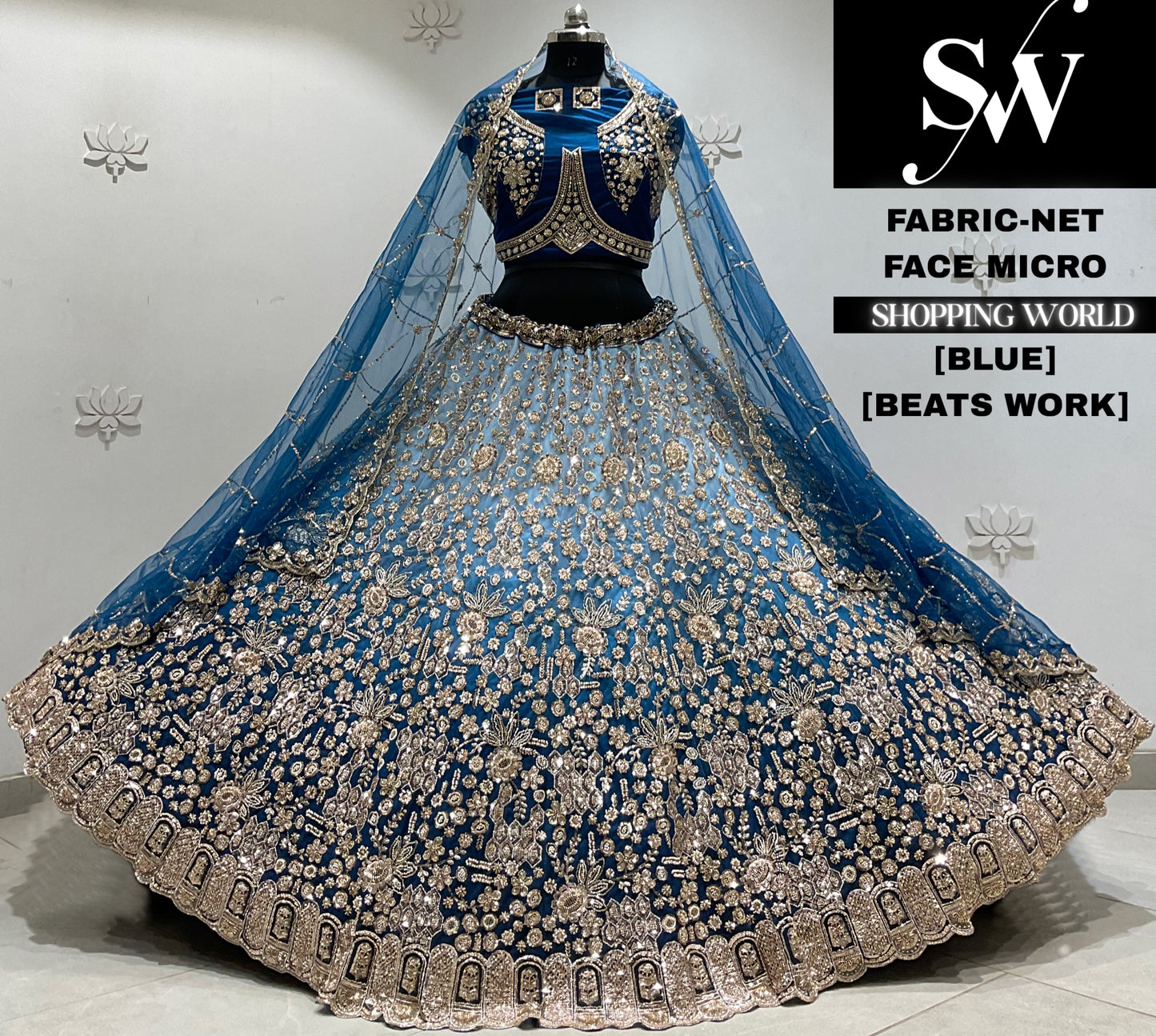 Maroon net Lehenga