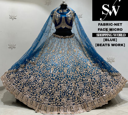 Maroon net Lehenga