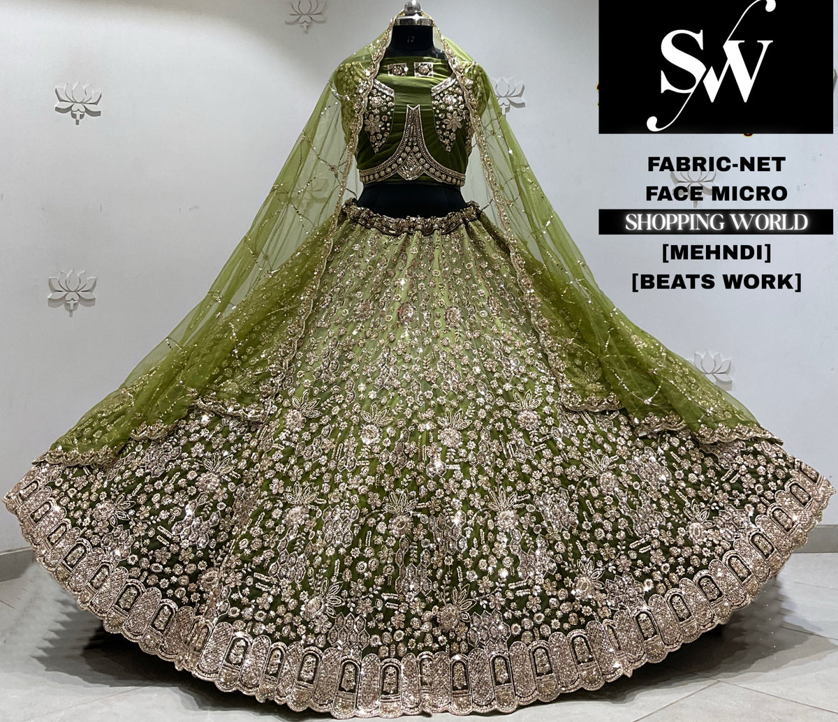 Maroon net Lehenga