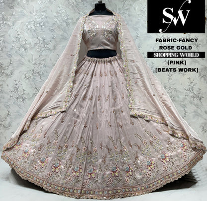 Golden chiku Fancy Lehenga