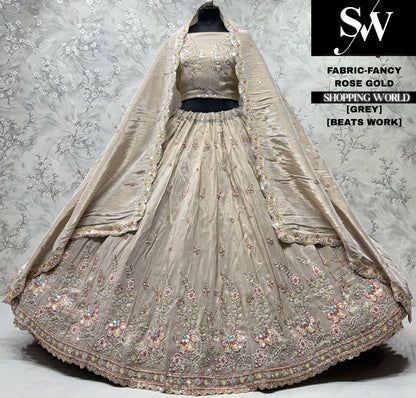 Golden chiku Fancy Lehenga