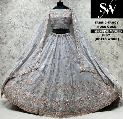Golden chiku Fancy Lehenga