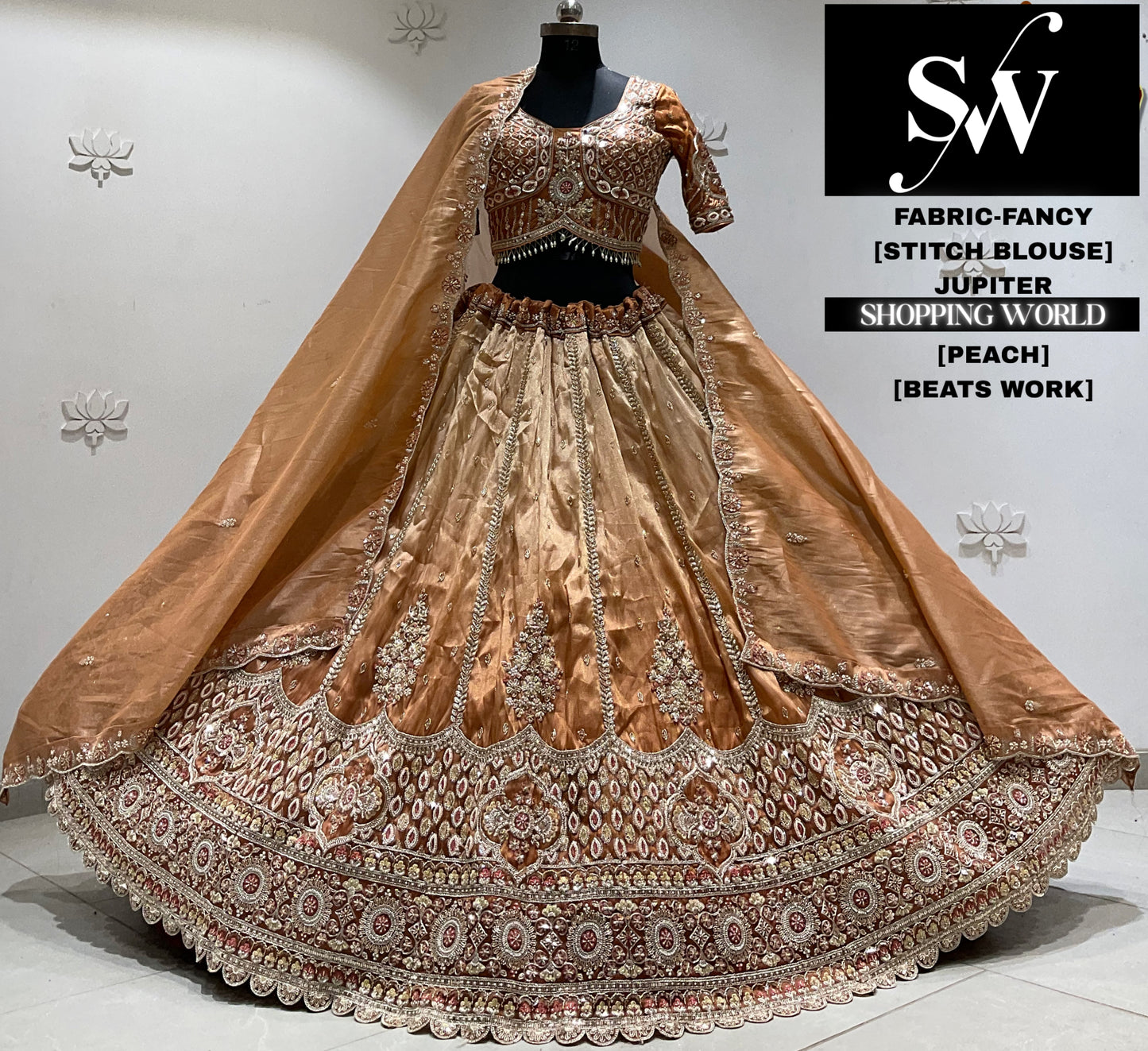 Peach Fancy Lehenga