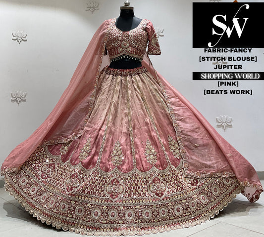 Brick pink Fancy Lehenga
