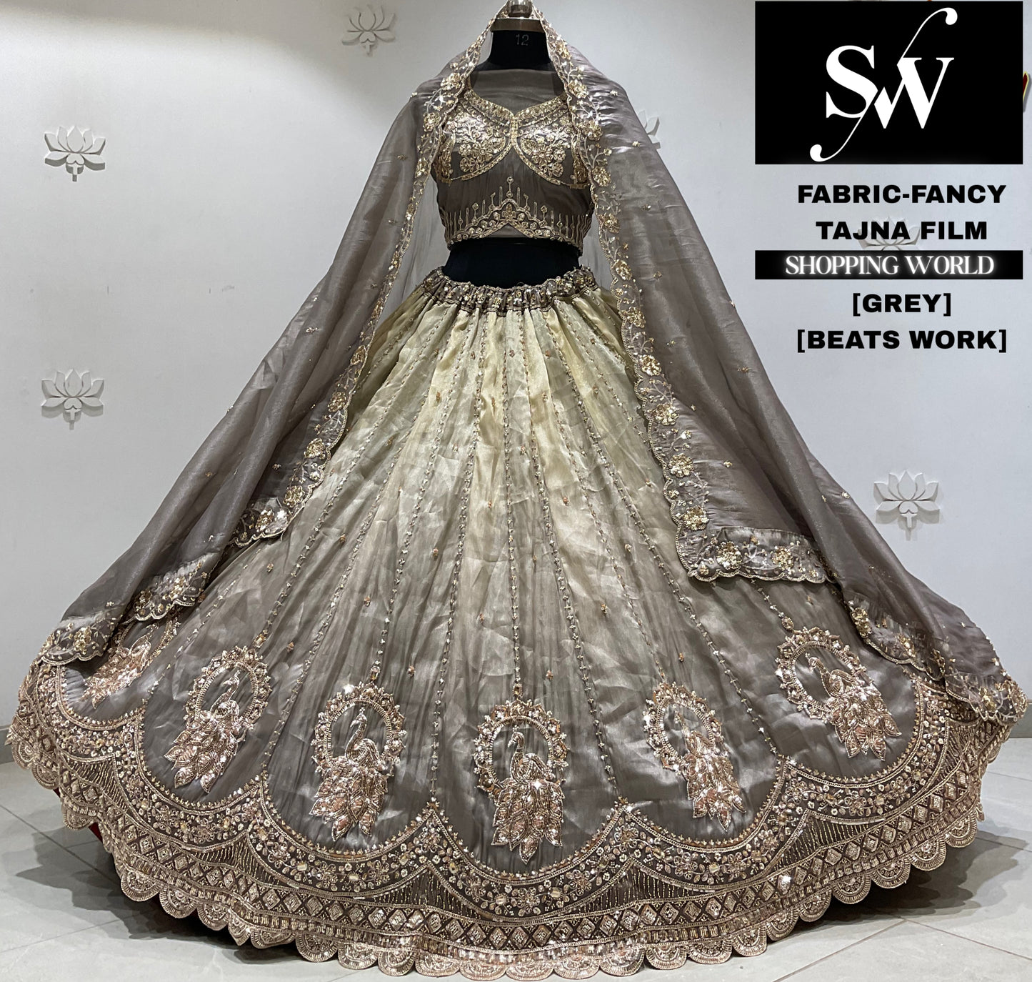Mehandi green Fancy Lehenga