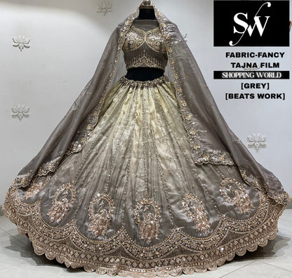 Mehandi green Fancy Lehenga
