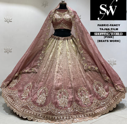 Mehandi green Fancy Lehenga