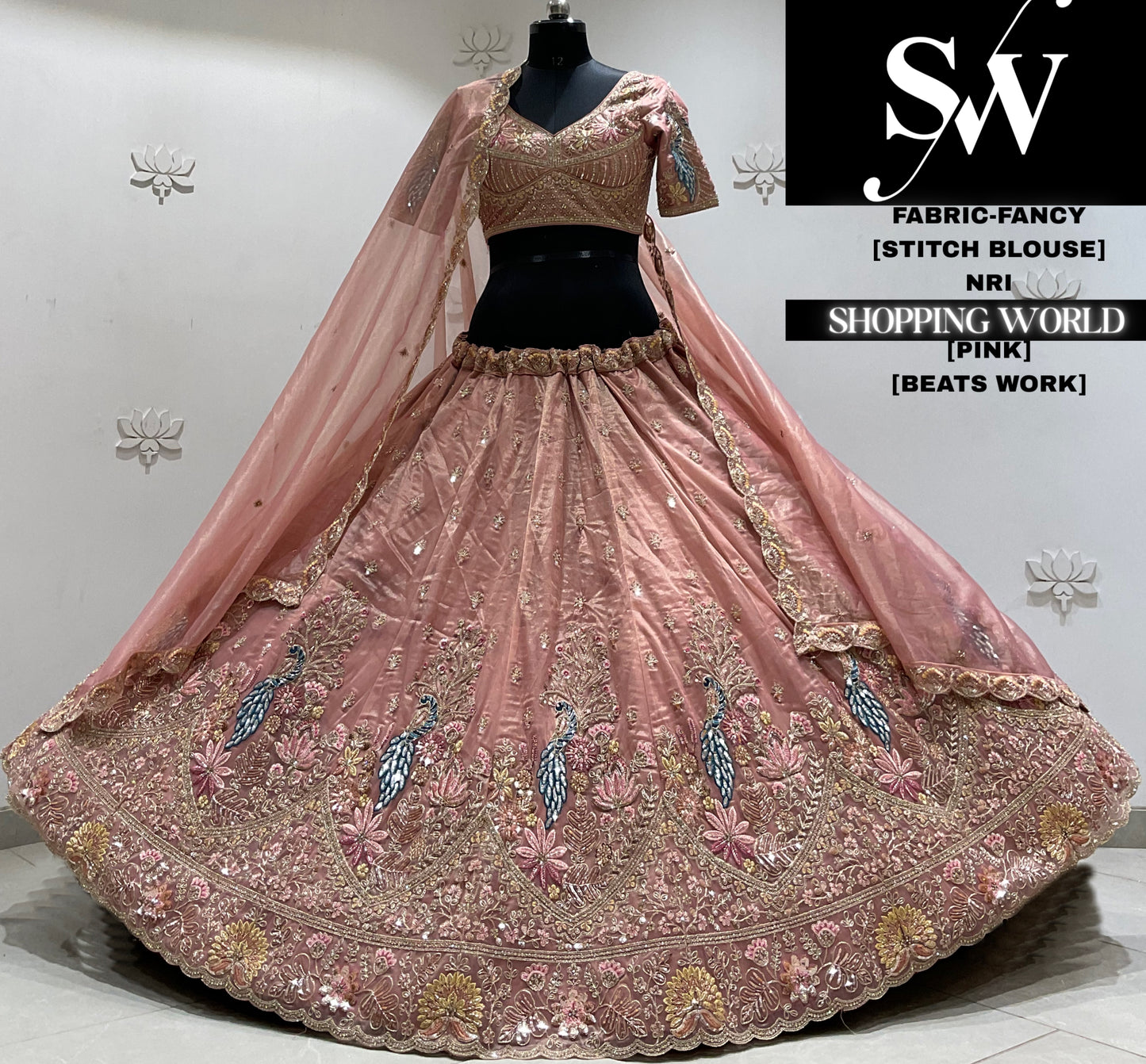 Lavender fancy Crop top Lehenga