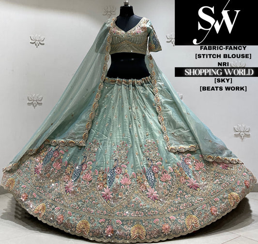Pink fancy Crop top Lehenga
