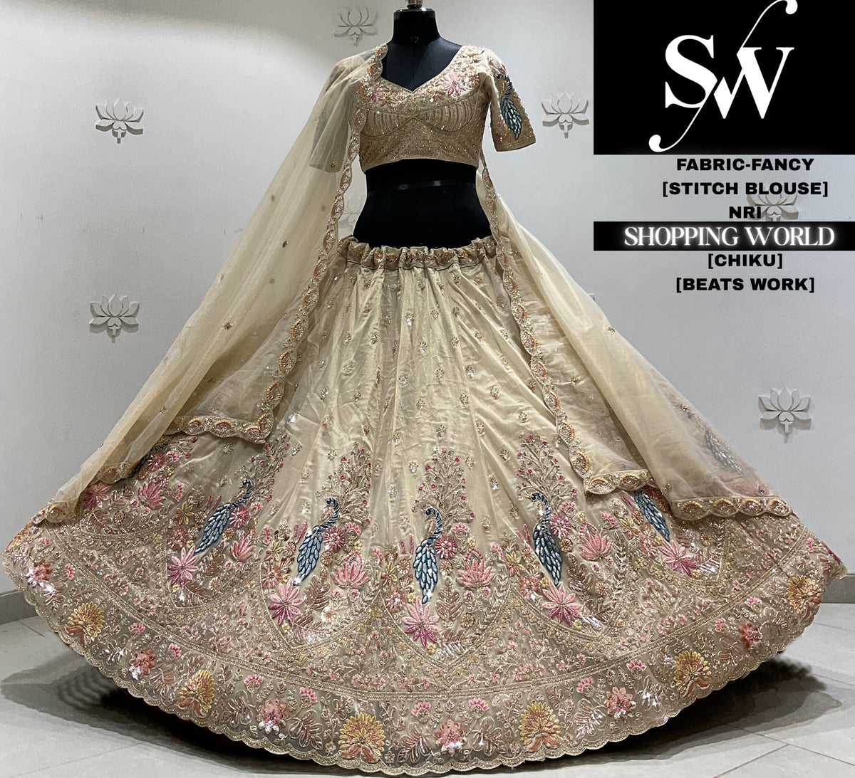 Lavender fancy Crop top Lehenga