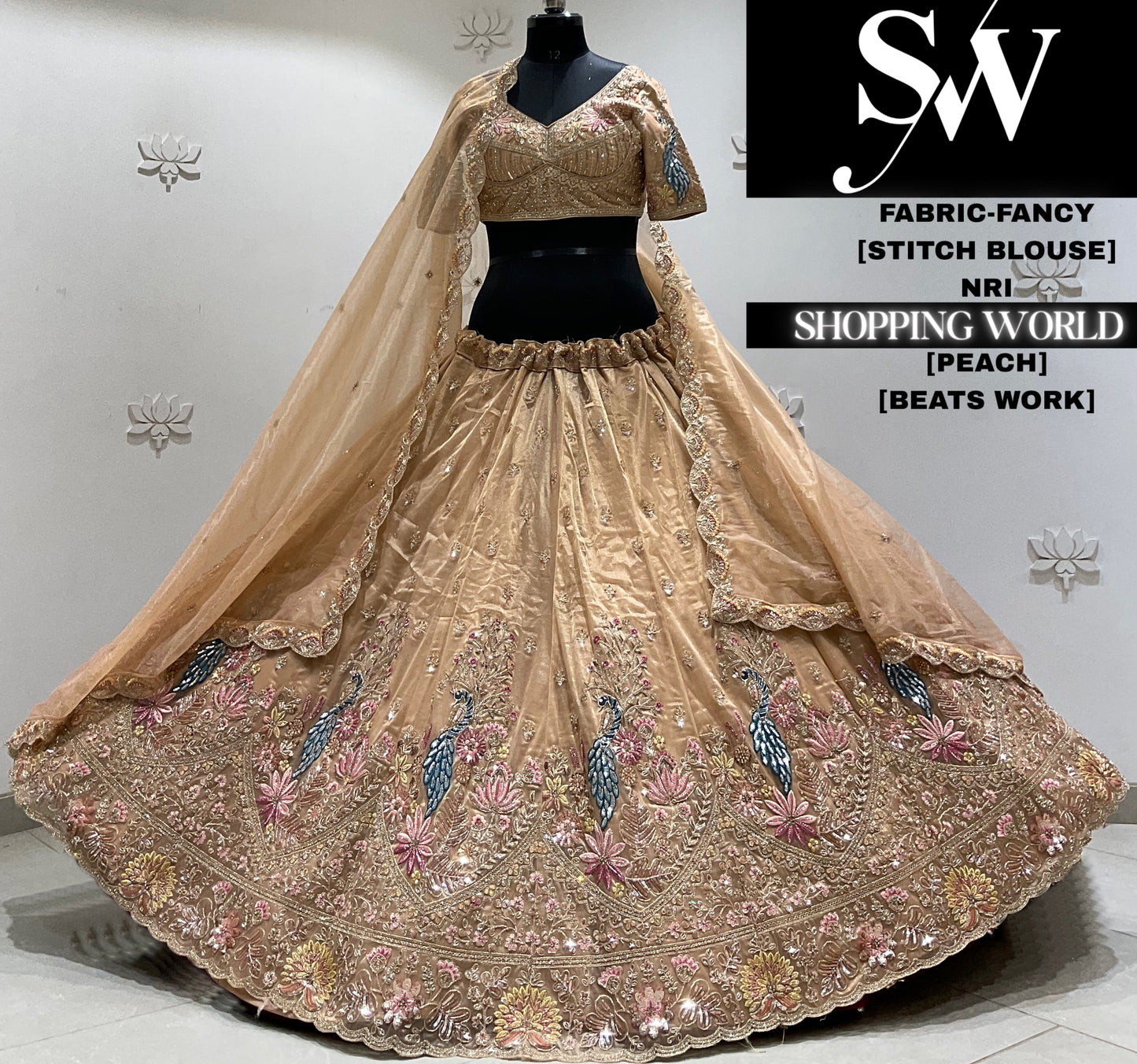 Lavender fancy Crop top Lehenga