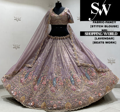 Lavender fancy Crop top Lehenga
