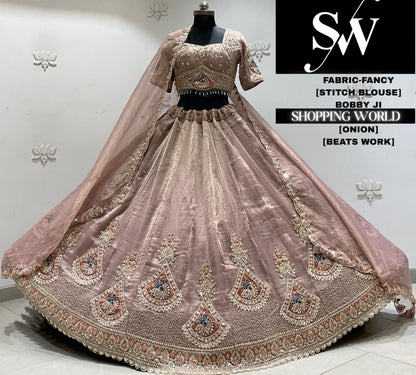 Grey fancy crop top Lehenga