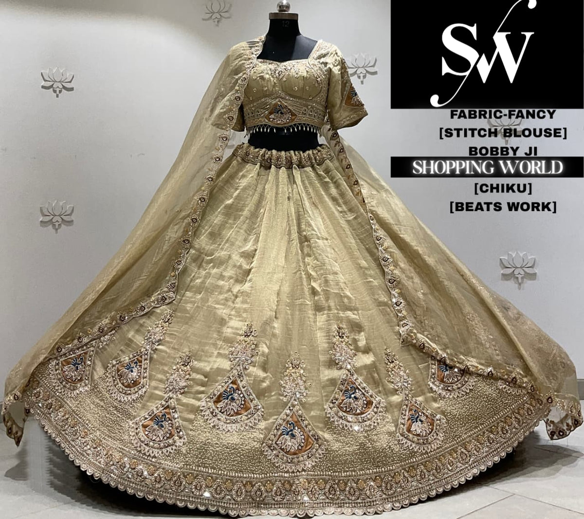 Grey fancy crop top Lehenga