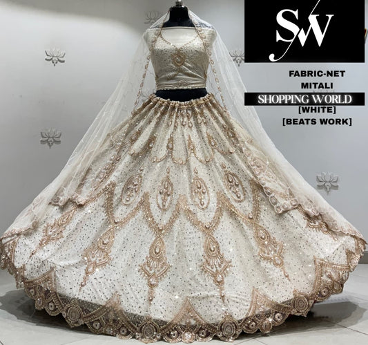 White net Lehenga