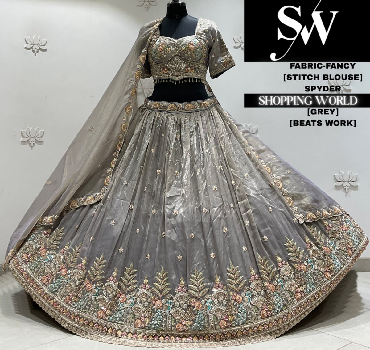 Grey fancy Lehenga