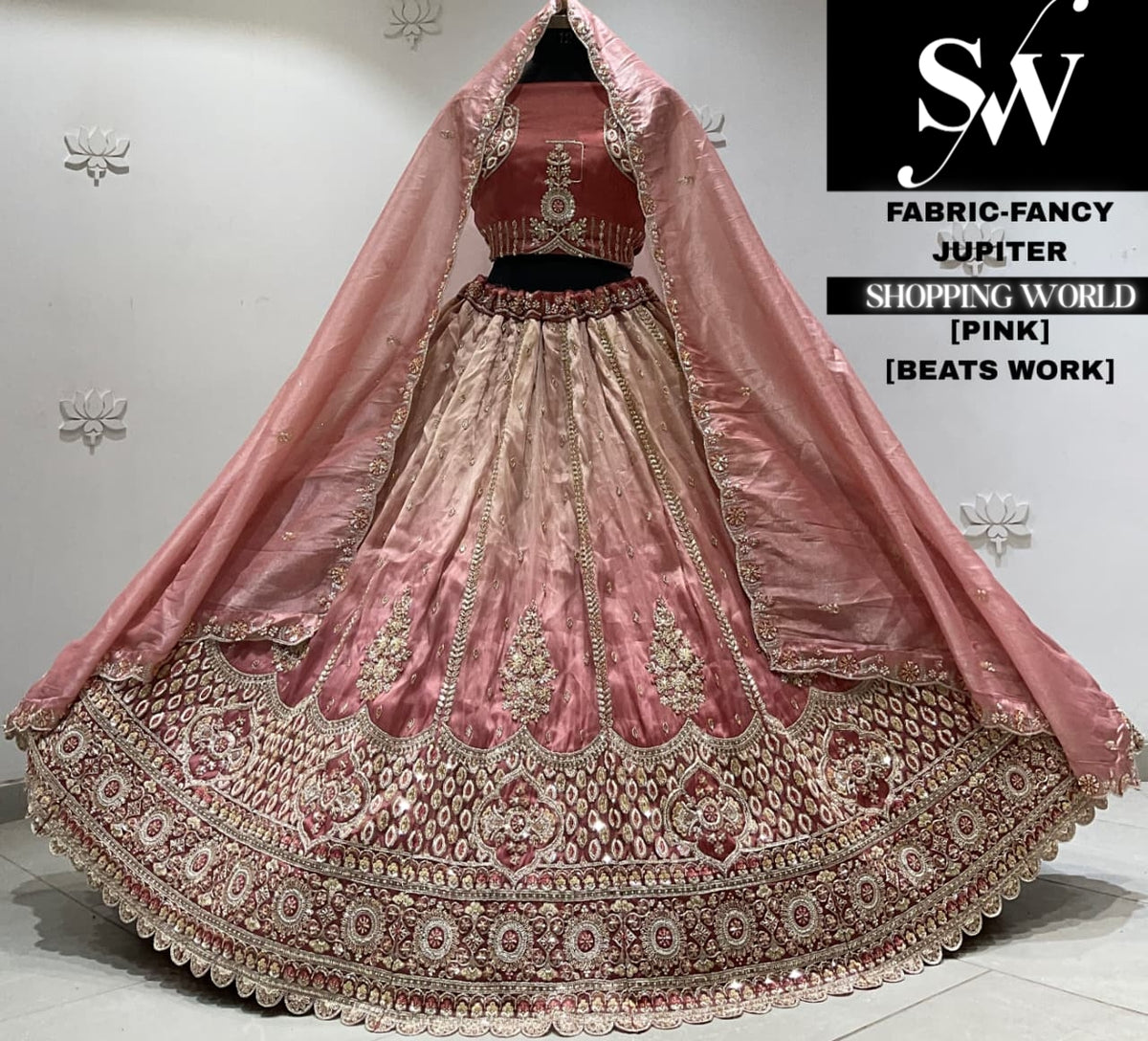 Brick pink fancy Lehenga