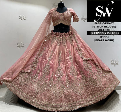 Lavender fancy crop top Lehenga
