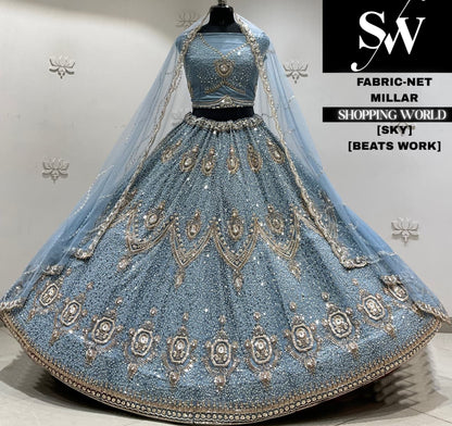 White net Lehenga