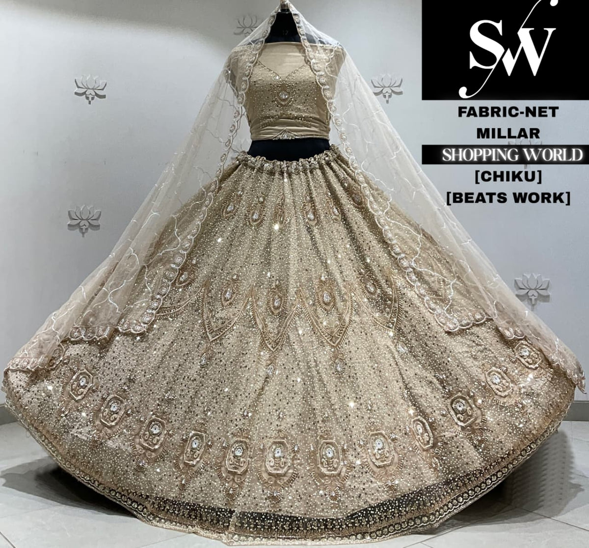 White net Lehenga