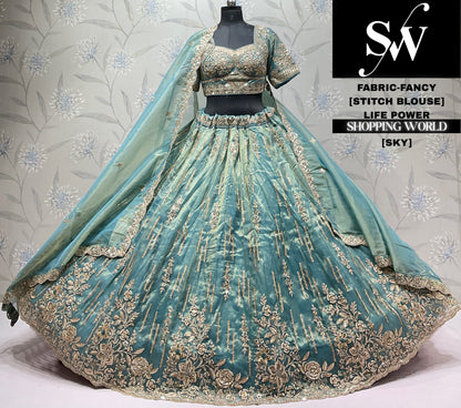 Pink fancy crop top Lehenga