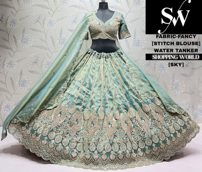 Lavender fancy crop top Lehenga
