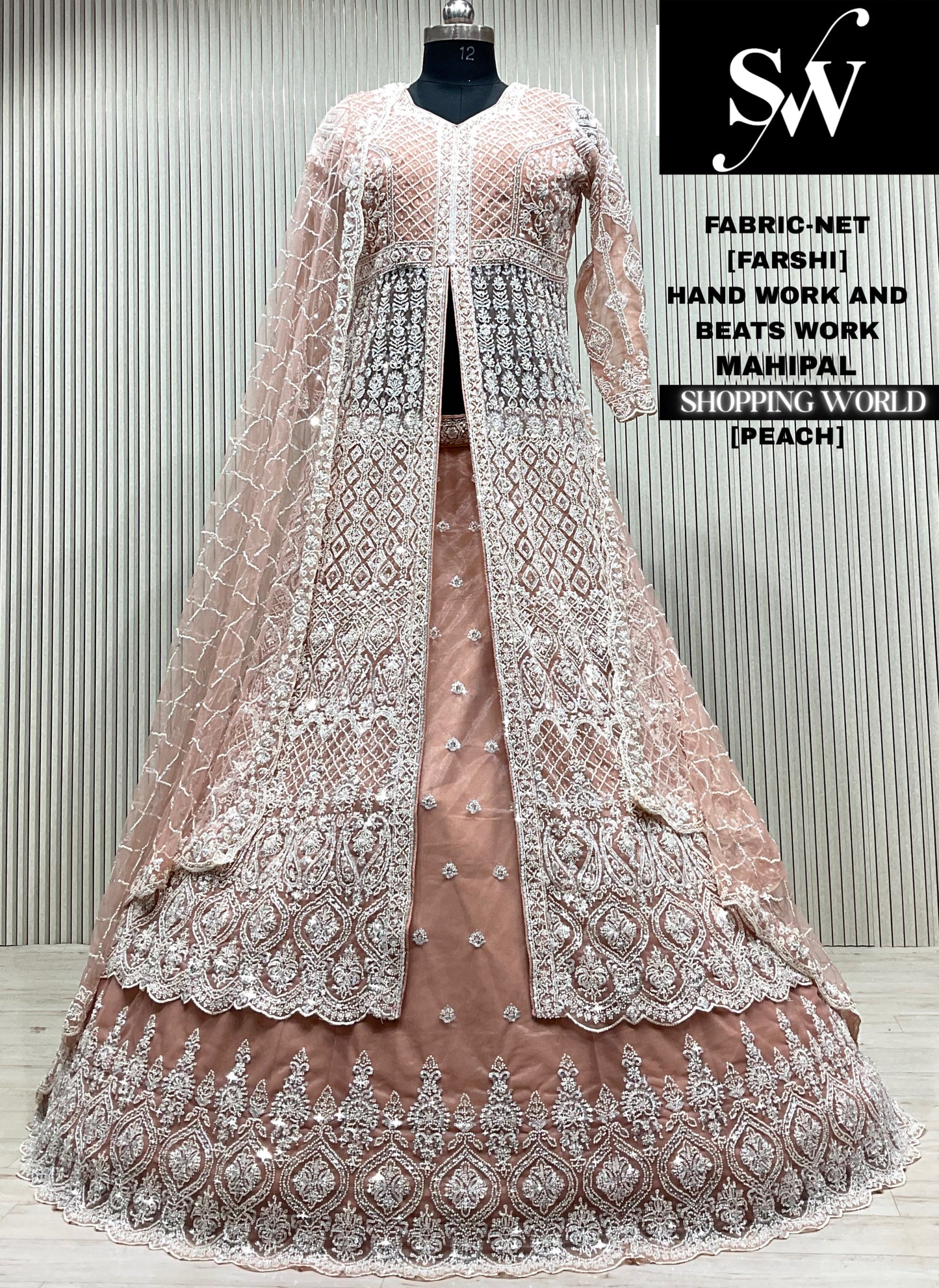 White net Long Farshi Garara Indo Western Dress