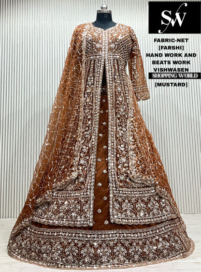 Maroon net Long Farshi Garara Indo Western Dress