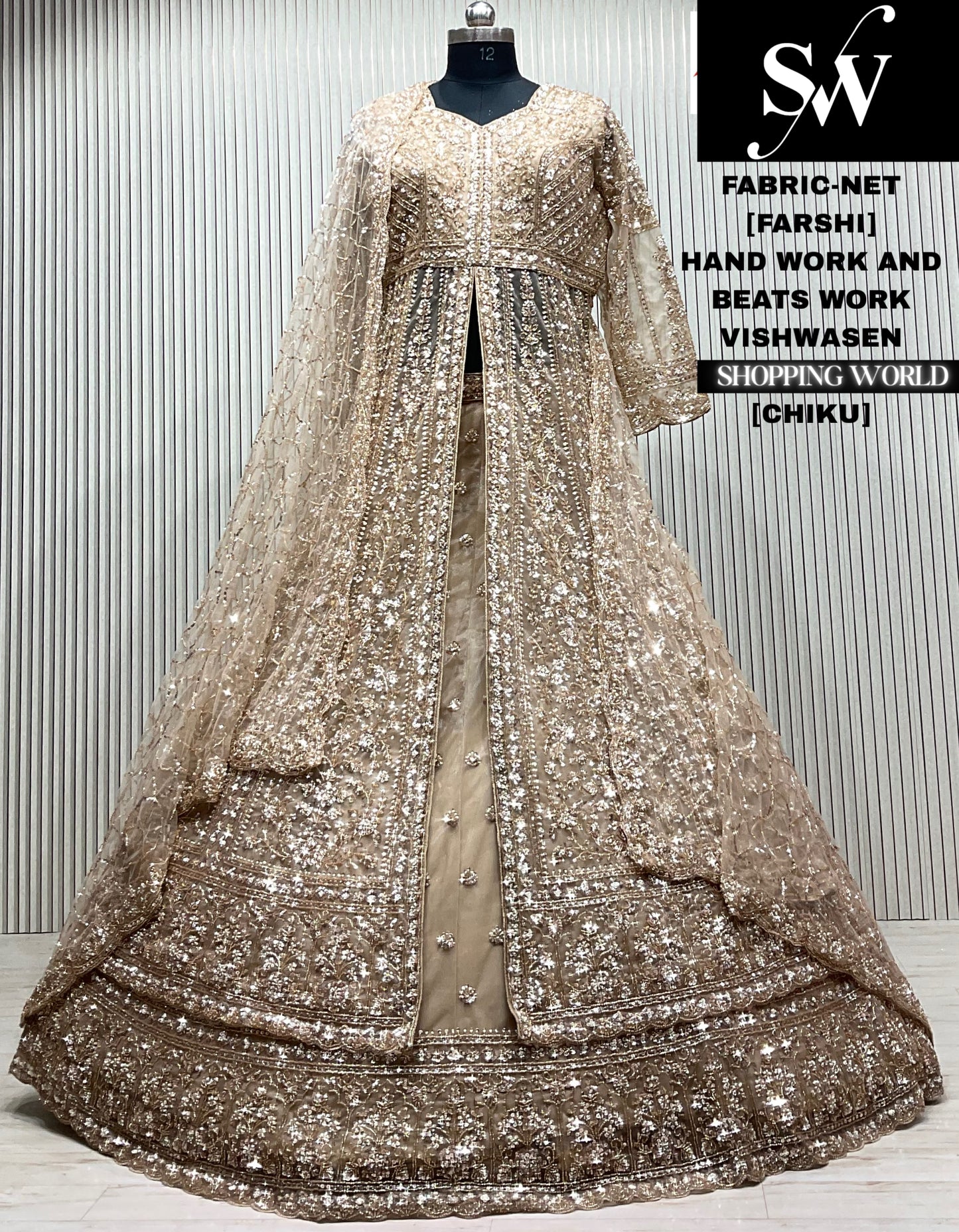 Maroon net Long Farshi Garara Indo Western Dress