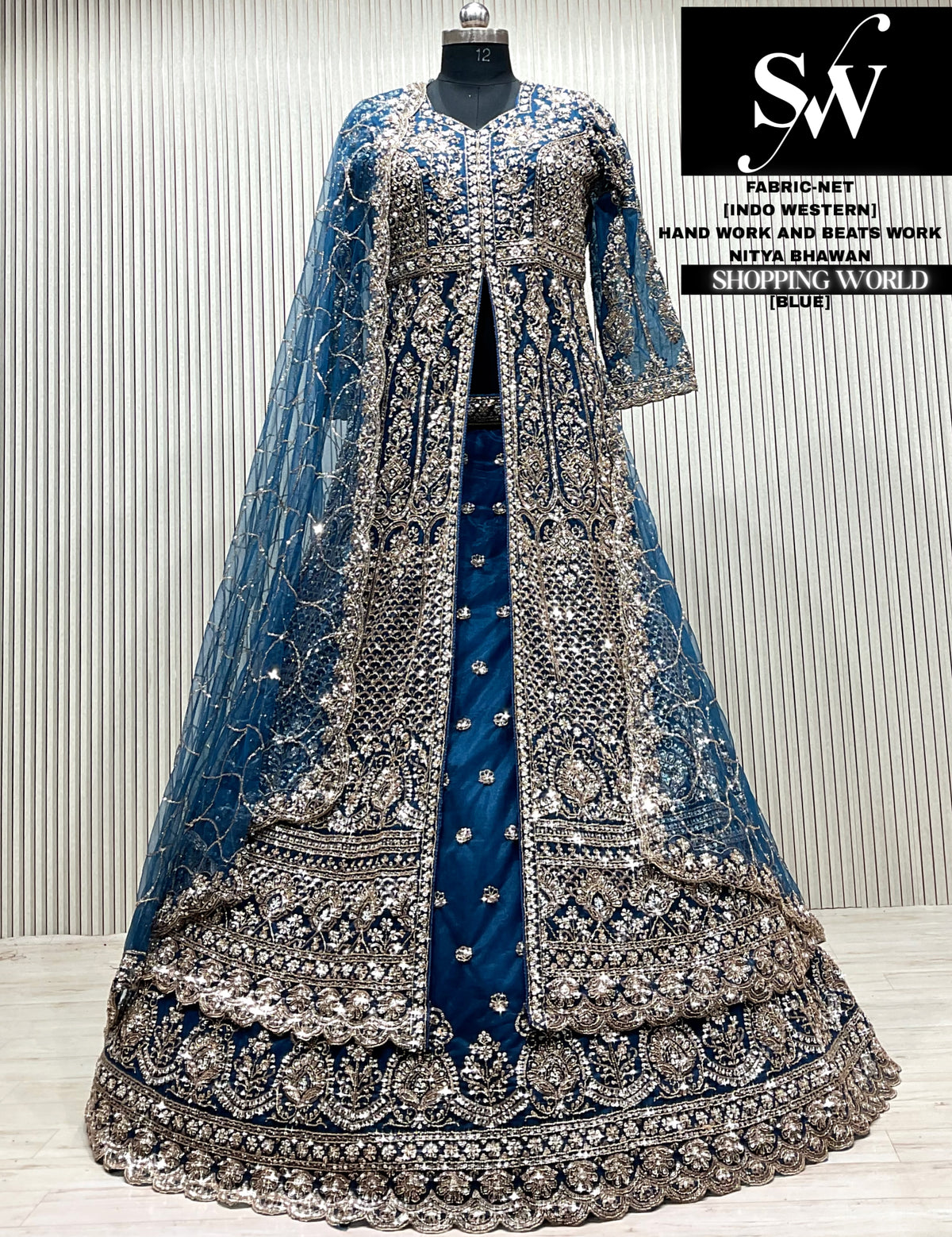 Organe net Long Farshi Garara Indo Western Dress
