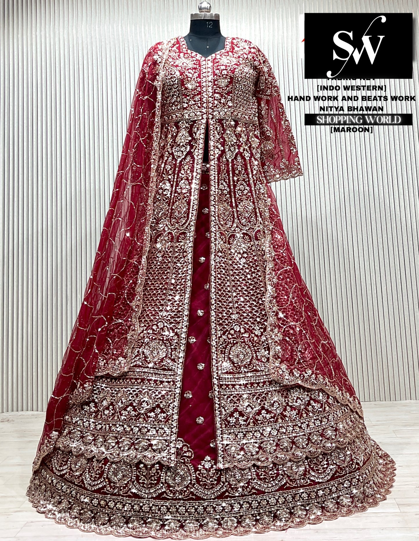 Organe net Long Farshi Garara Indo Western Dress