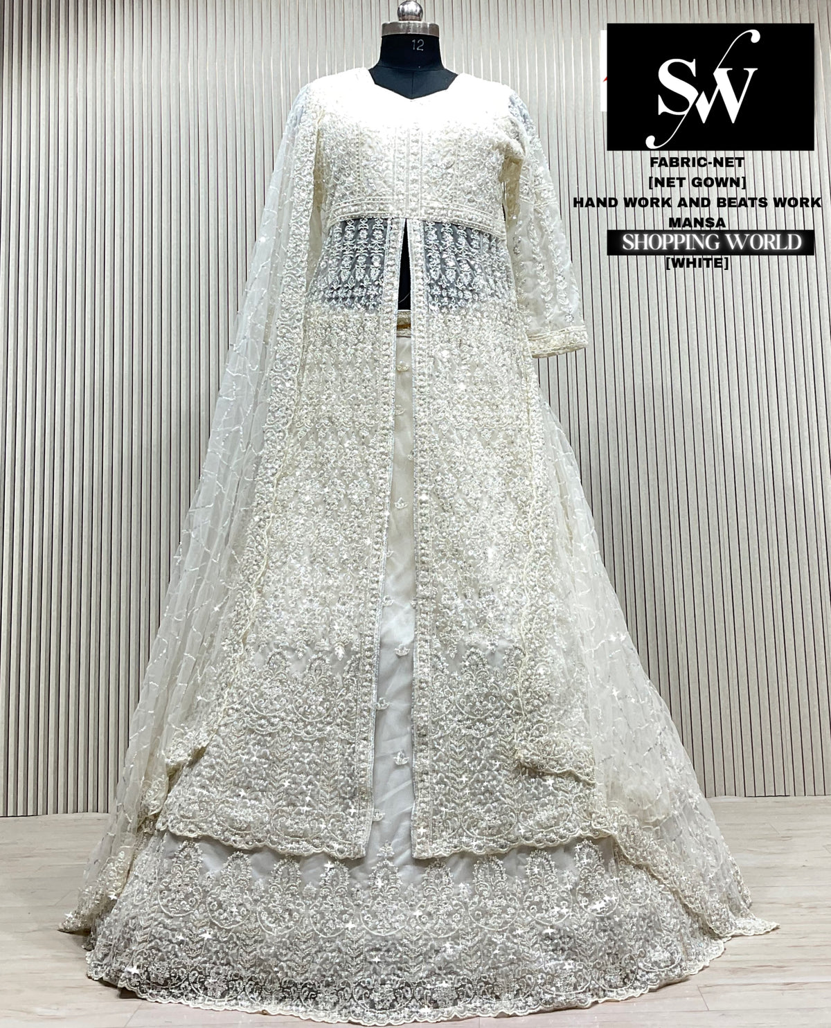 Golden chiku net Long Farshi Garara Indo Western Dress