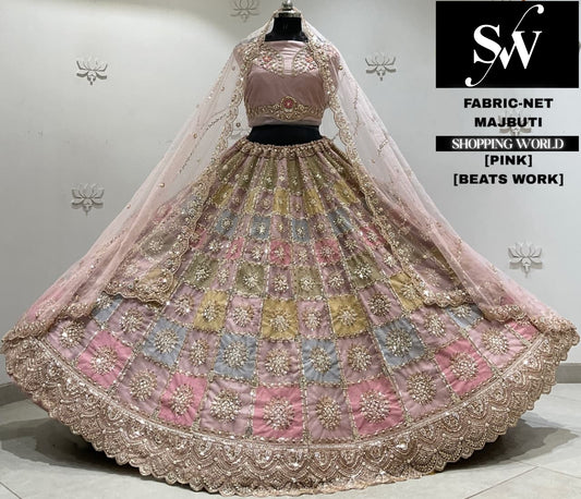Pink net Lehenga
